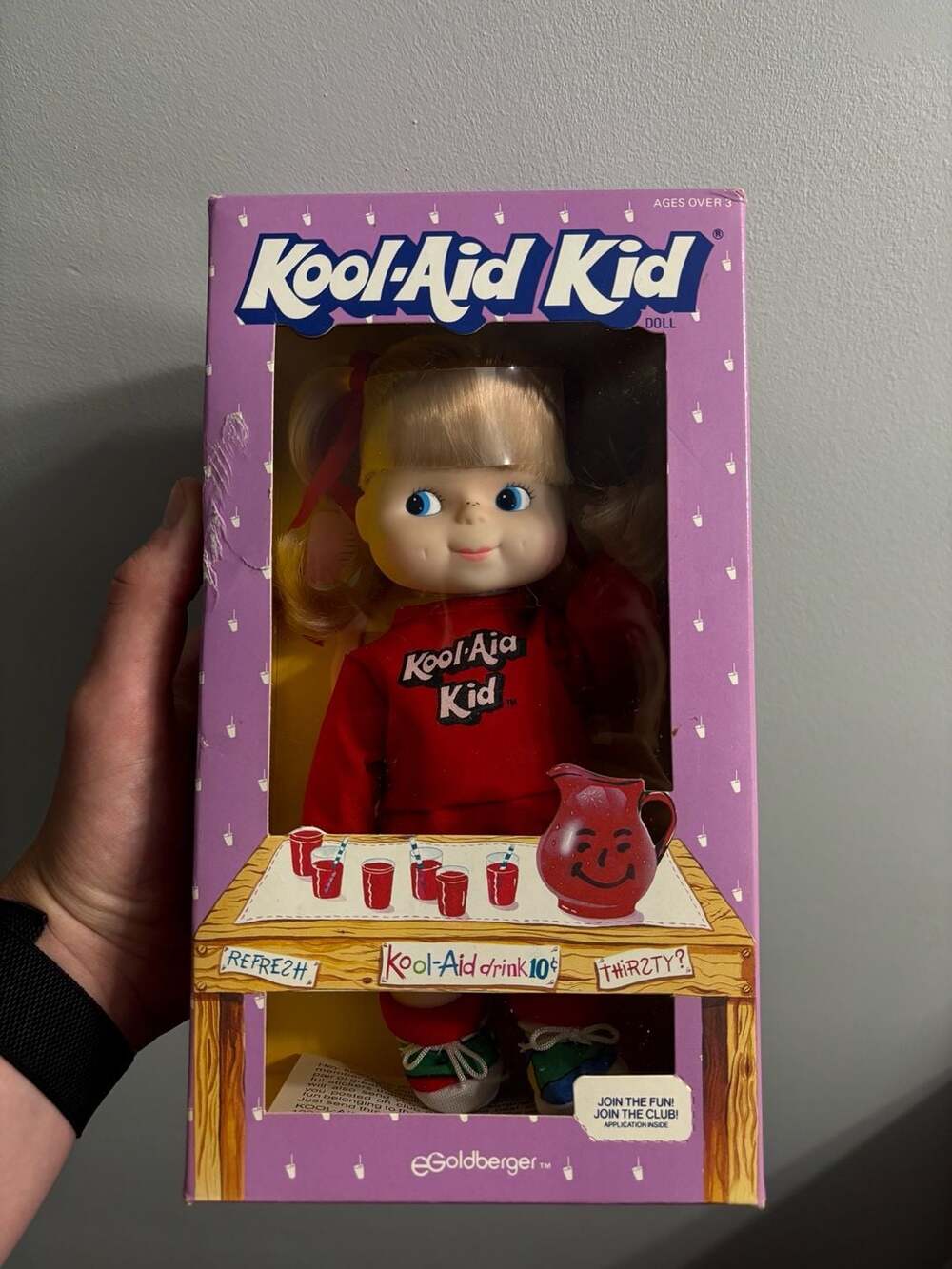 1988 Vintage Eegee Goldberger Kool-Aid Kid Doll in Original Box